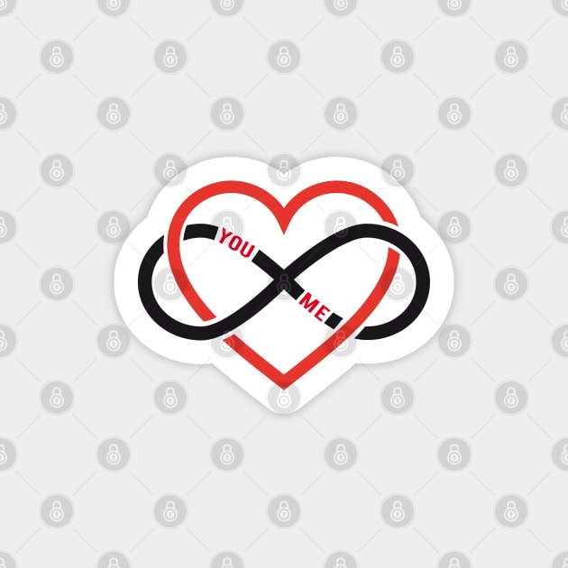 never ending love, red heart with infinity sign Sticker by beakraus